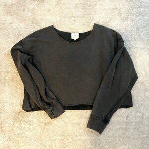 Aerie Offline Raw Hem Cropped Sweatshirt